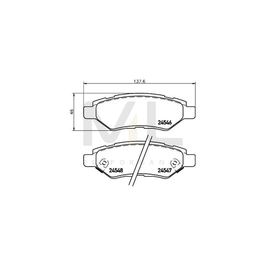 Brembo P 09 014 Brake Pad Set With Acoustic Wear Warning, With Anti-Squeak Plate | ML Performance Car Parts