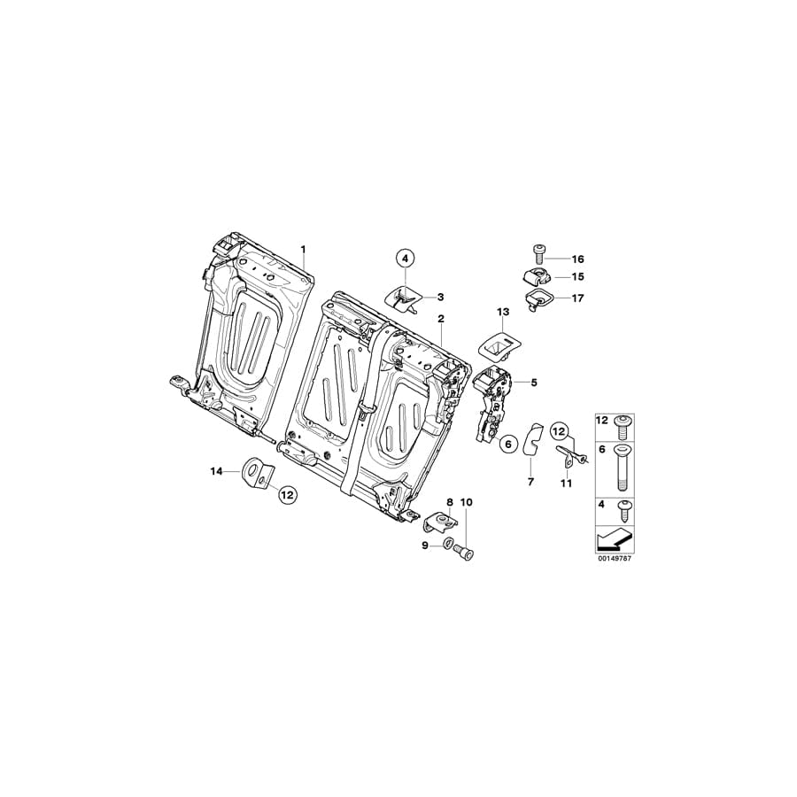 Genuine BMW 52207118820 F26 E91 E87 Catch Rear Right (Inc. X3 35iX, 116i 1.6 & 320d) | ML Performance UK