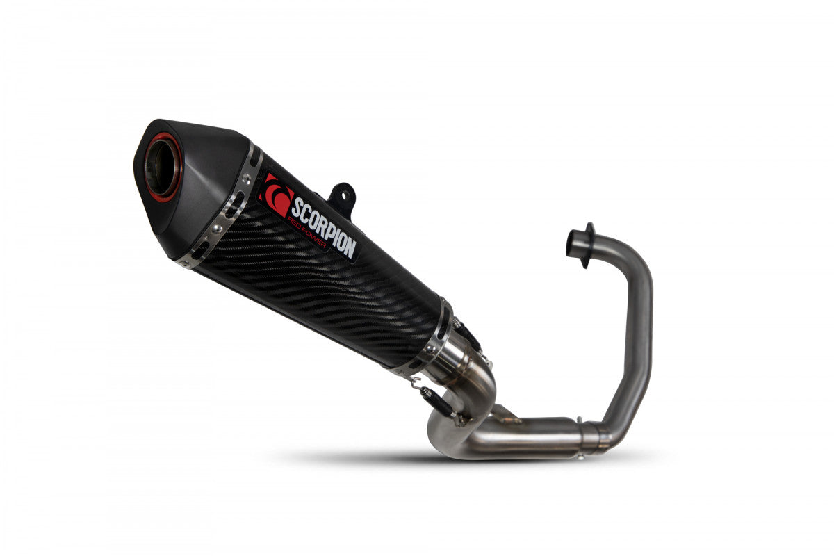 Scorpion RHA182SYSCEO Honda CB125 F Serket Taper Full System - Carbon Fibre Sleeve | ML Performance UK UK