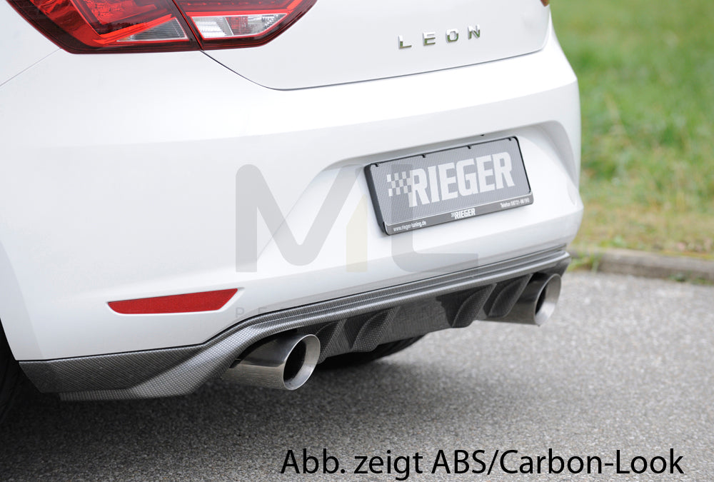 Rieger 00088090 SEAT 5F Leon Rear Diffuser 6 | ML Performance UK Car Parts