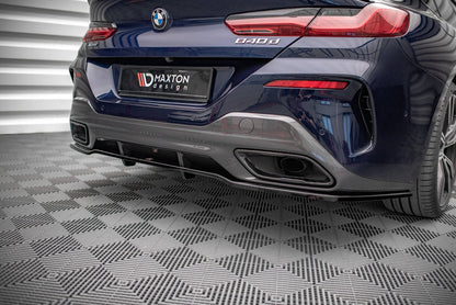 Maxton Design BMW Series 8 Gran Coupe M-Pack G16 Central Rear Splitter (with vertical bars)
