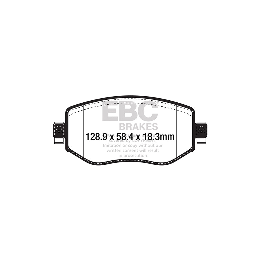 EBC DP22309 Renault Megane Greenstuff Front Brake Pads - Girling/TRW Caliper 2 | ML Performance UK Car Parts