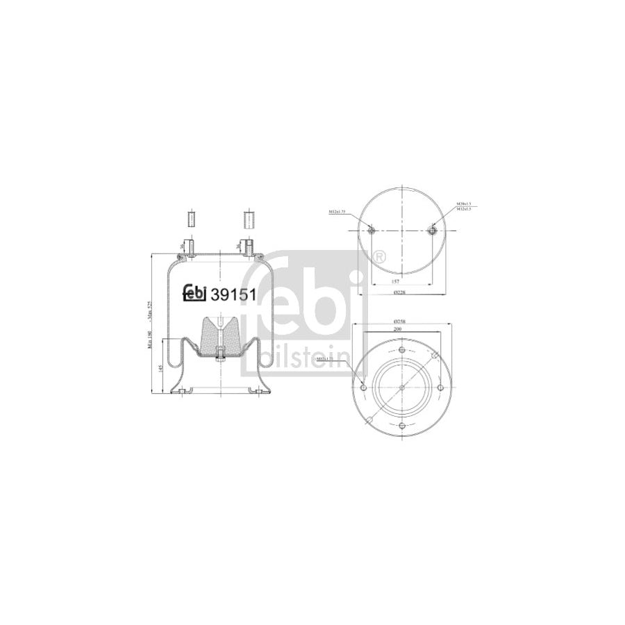 Febi Bilstein 39151 Boot, Air Suspension
