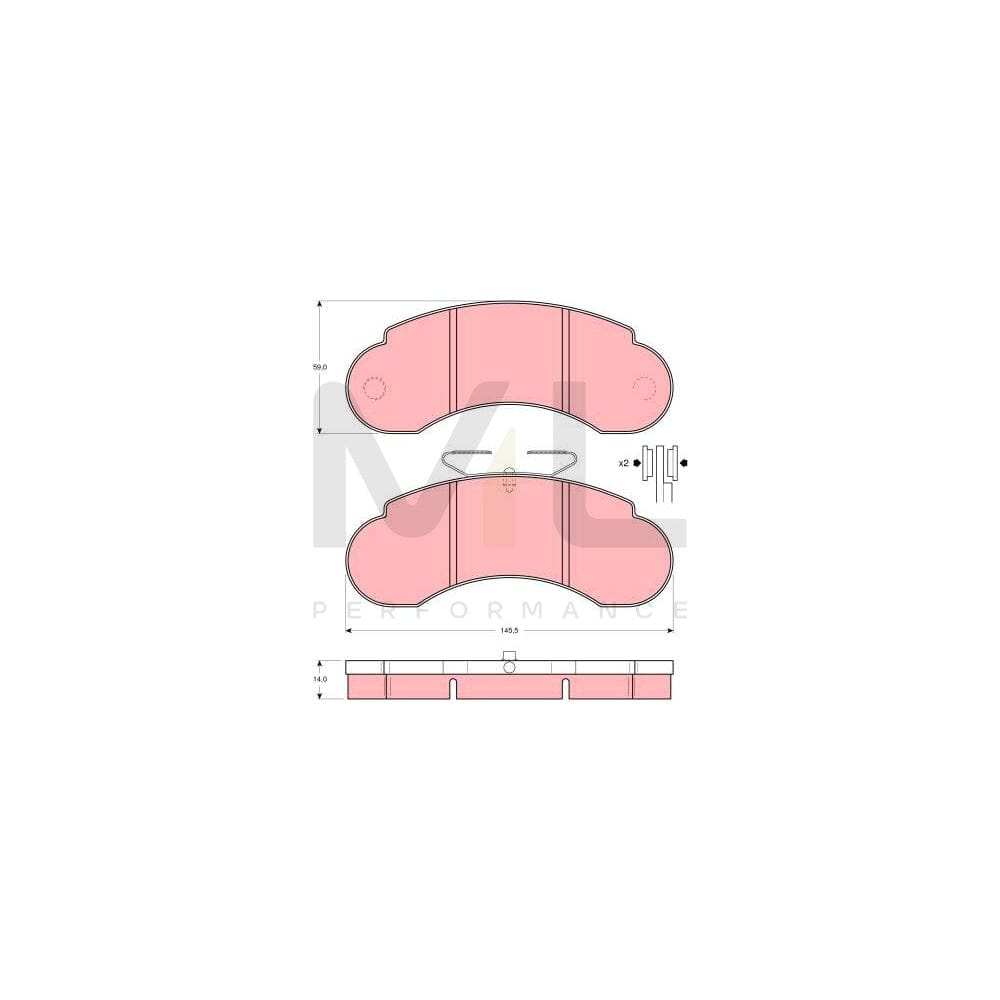 TRW Gdb950 Brake Pad Set Not Prepared For Wear Indicator | ML Performance Car Parts