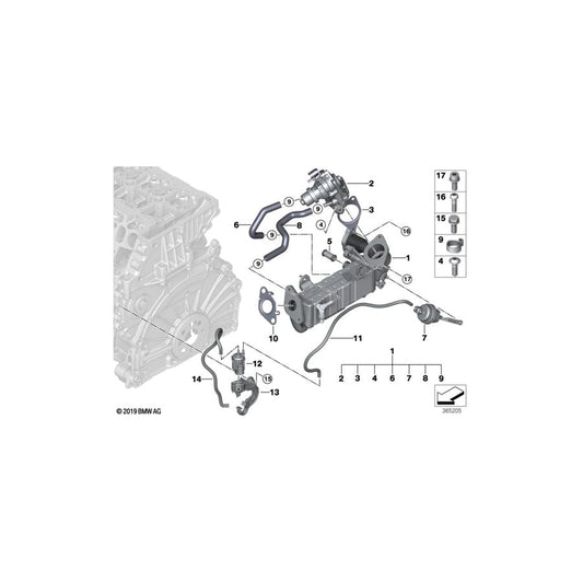 Genuine BMW 11718575339 F20 F21 Coolant Hose, Return (Inc. 116d, 114d & 116d ed) | ML Performance UK Car Parts