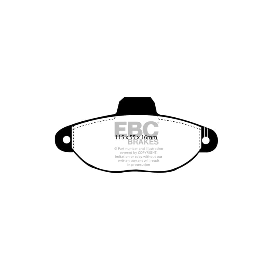 EBC PDKF616 Fiat Ford Ultimax Front Brake Pad & Plain Disc Kit (Inc. 500 & Ka) 2 | ML Performance UK Car Parts
