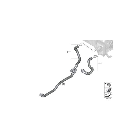 Genuine BMW 64219398952 G20 G21 Coolant Hose, Supply (Inc. 320i, 320iX & 330i) | ML Performance UK Car Parts