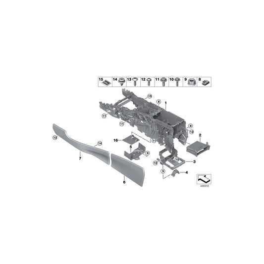 Genuine BMW 51166834716 F15 Trim Panel, Center Console, Rear Right SCHWARZ (Inc. X5 25dX, X6 M & X5 40eX) | ML Performance UK