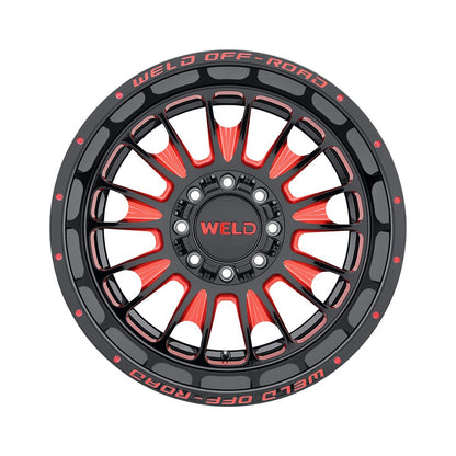 Weld W12222017475 Scorch W122 Wheel 22x12 8x170 ET-44 BS4.75 Gloss Black MIL RED