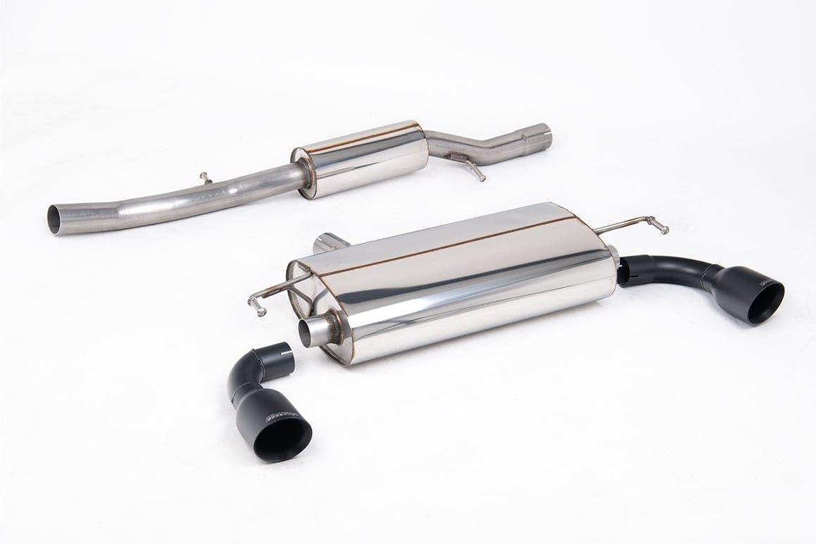 MillTek SSXVW690 Volkswagen Golf Resonated Cat-Back Exhaust with GT-100 Cerakote Black Trims