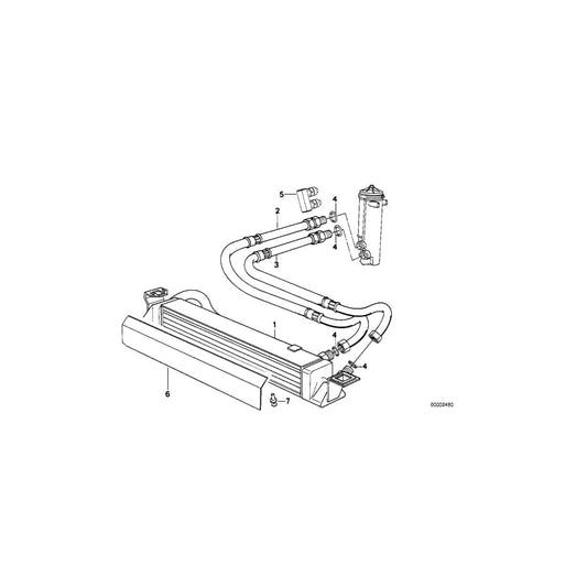 Genuine BMW 17211712415 E32 Oil Cooling Pipe Inlet (Inc. 750iLS, 750iL & 750i) | ML Performance UK Car Parts