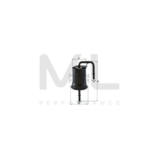 MANN-FILTER WK 614/45 Fuel filter for MAZDA MX-5 II (NB) In-Line Filter | ML Performance Car Parts