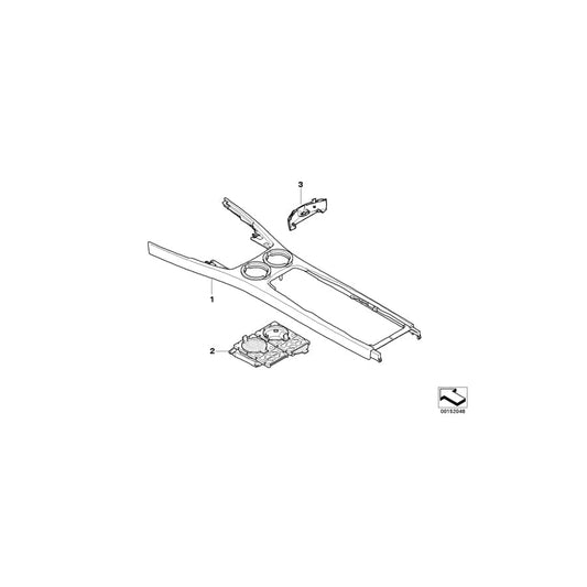 Genuine BMW 51167022816 E65 E66 E67 Cup Holder, Center Console DARK SILVER (Inc. 760Li, 740d & 745i) | ML Performance UK