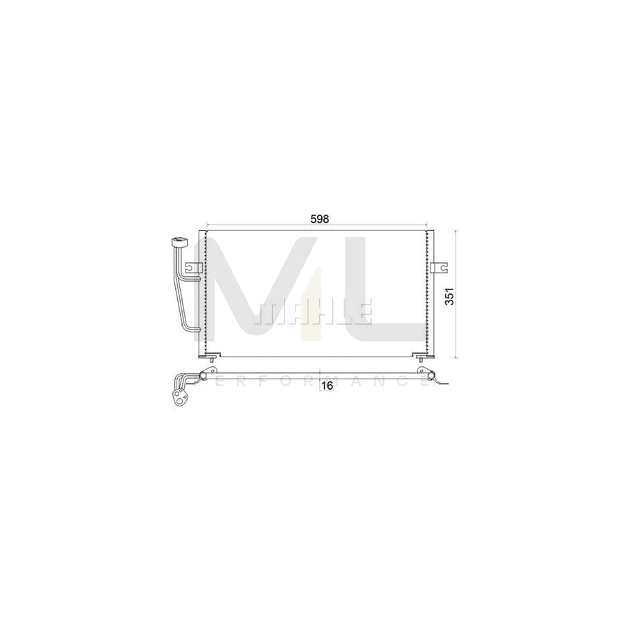 MAHLE ORIGINAL AC 193 000S Air conditioning condenser without dryer | ML Performance Car Parts