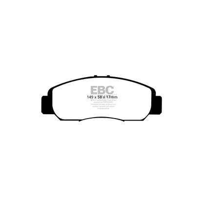 EBC DP21669 Honda Greenstuff Front Brake Pads - Akebono Caliper (Inc. Civic, FR-V, Stepwagon) 2 | ML Performance UK Car Parts