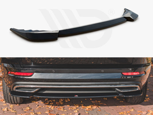 Maxton Design SK-KA-1-SL-RD1T Central Rear Splitter Skoda Karoq Sportline | ML Performance UK Car Parts