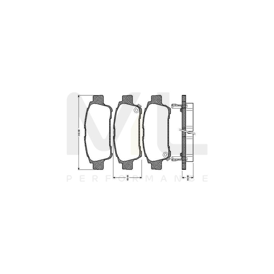 Bosch 0986Tb2393 Brake Pad Set Excl. Wear Warning Contact, With Accessories  | ML Performance Car Parts