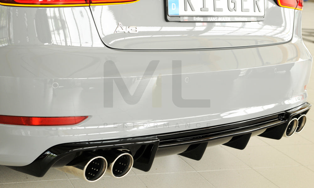 Rieger 00088158 Audi 8V A3 Rear Diffuser 2 | ML Performance UK Car Parts