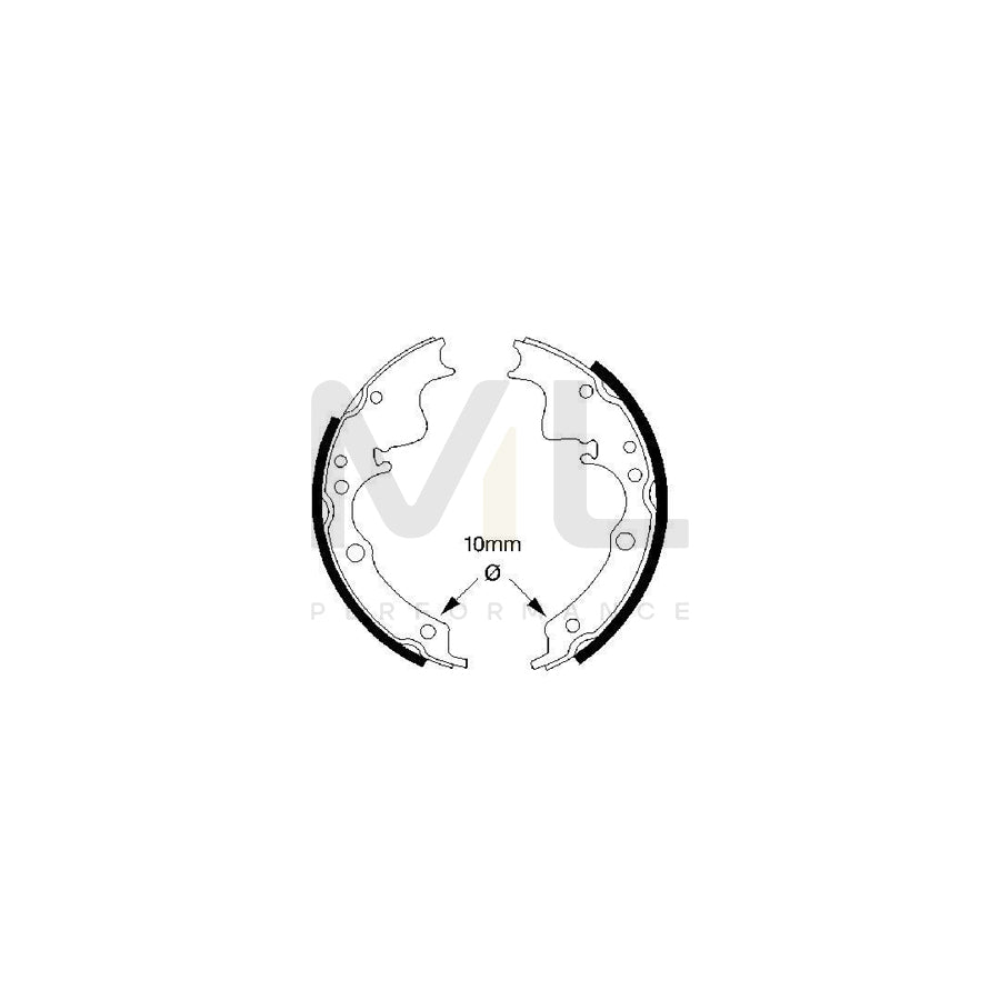 BOSCH 0 986 487 347 Brake Shoe Set | ML Performance Car Parts