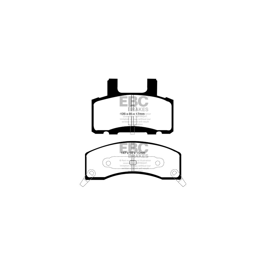 EBC DP61274 Dodge Ram 2500 Greenstuff Front Brake Pads 2 | ML Performance UK Car Parts
