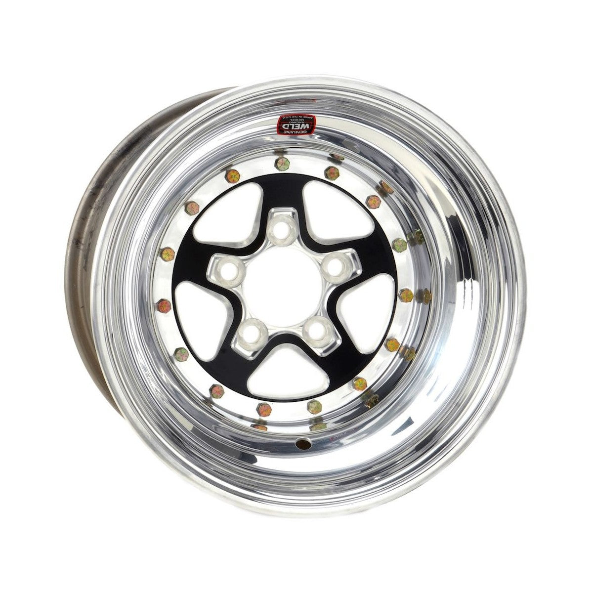 Weld 88B-616278 Alumastar Wheel 16x16 5x4.75 ET-114 BS4 Black Center - Polished Shell