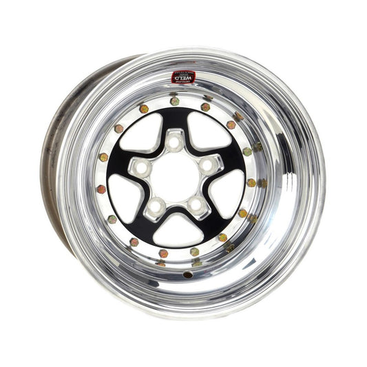 Weld 88B-616278 Alumastar Wheel 16x16 5x4.75 ET-114 BS4 Black Center - Polished Shell