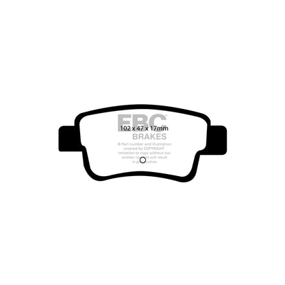 EBC DP91599 Opel Vauxhall Corsa D Orangestuff Rear Brake Pads  - Bosch Caliper 2 | ML Performance UK Car Parts