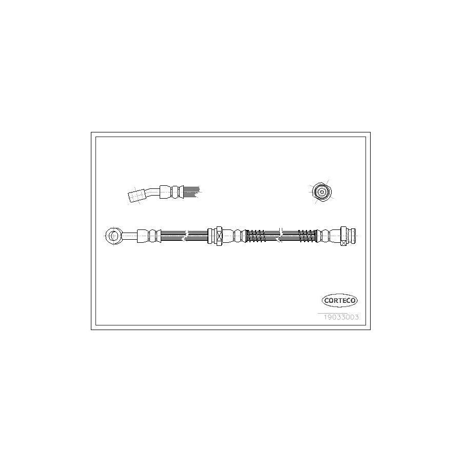 Corteco 19033003 Brake Hose For Hyundai Trajet (Fo) | ML Performance UK