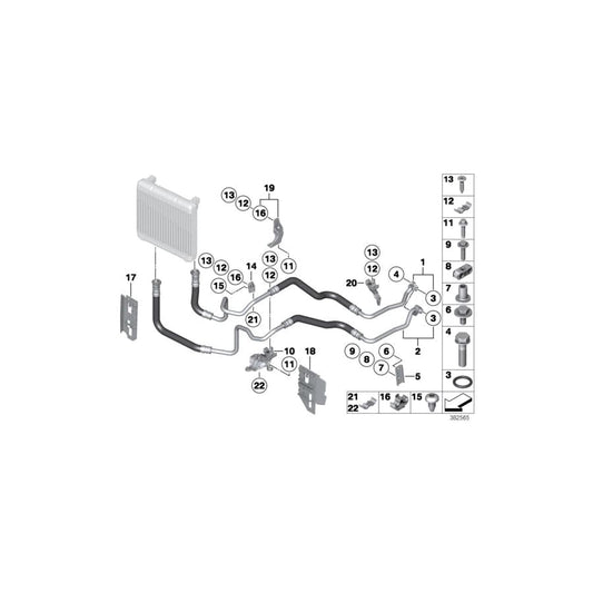 Genuine BMW 17227636941 F11 F10 F12 Oil Cooling Pipe Outlet (Inc. 640iX, 740LiX & 535iX) | ML Performance UK Car Parts