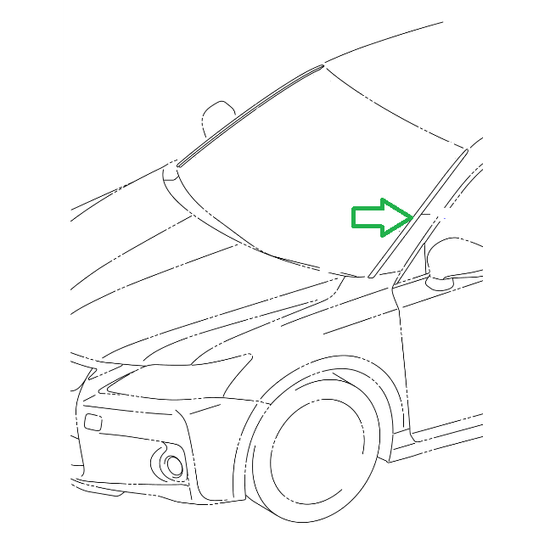 Genuine Lexus 75536-76010 CT N/S Windscreen Trim