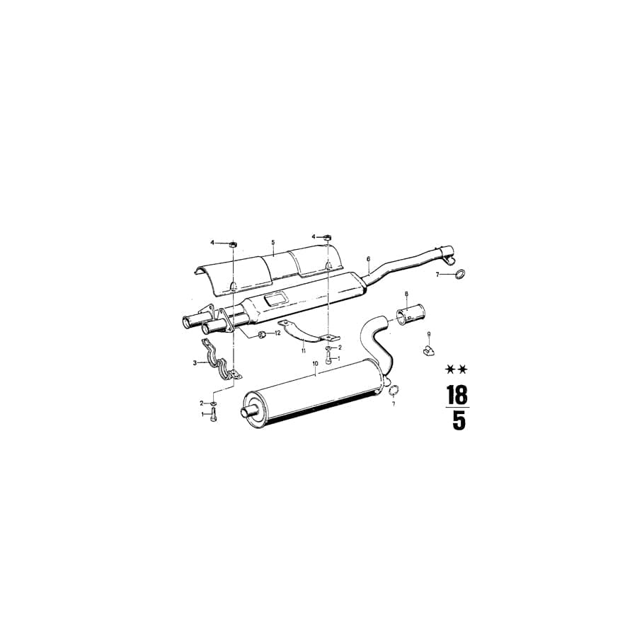 Genuine BMW 18121245272  Rear Muffler (Inc. 2800Bav, 2500 & 2.8L) | ML Performance UK Car Parts