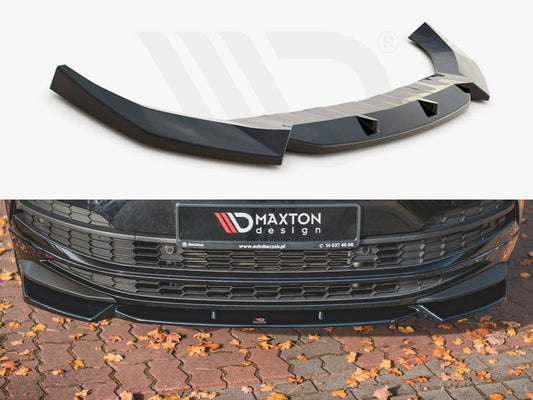 Maxton Design SK-KA-1-SL-FD1T Front Splitter Skoda Karoq Sportline | ML Performance UK Car Parts