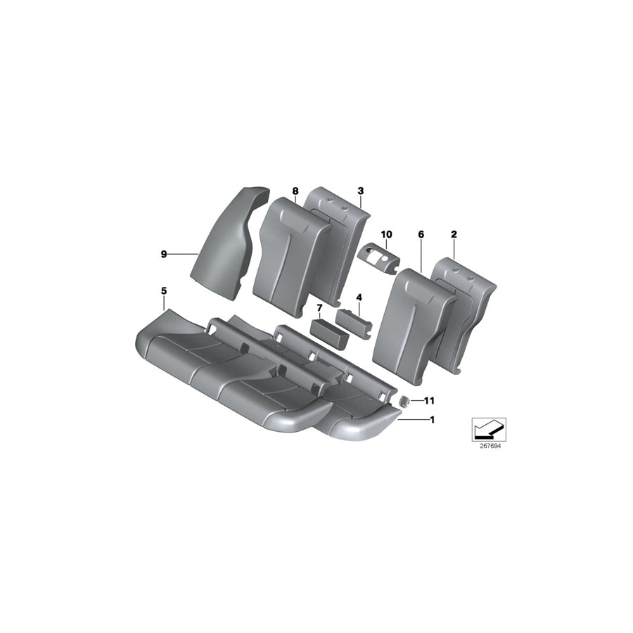 Genuine BMW 52207260002 F30 F31 Seat Upholstery (Inc. 330e, 330d & 328d) | ML Performance UK