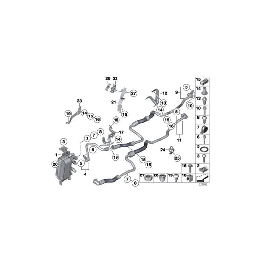 Genuine BMW 17227619616 F13 F12 Oil Cooling Pipe Outlet (Inc. 550i & 650i) | ML Performance UK Car Parts
