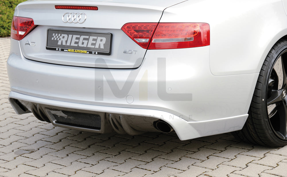 Rieger 00099889 Audi B8 B81 A5 Rear Diffuser 3 | ML Performance UK Car Parts