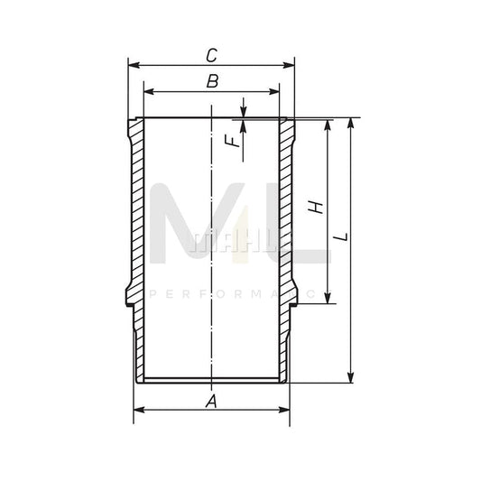 MAHLE ORIGINAL 021 WN 07 00 Cylinder Sleeve 65,0mm | ML Performance Car Parts