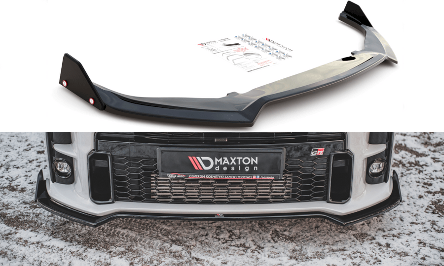 Maxton Design TO-YA-4-GR4-FD3T+FSF Front Splitter + Flaps V.3 Toyota GR Yaris MK4 | ML Performance UK Car Parts