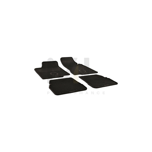 WALSER 50544 Floor mat set for VW PASSAT Elastomer, Front and Rear, Quantity: 4, Black | ML Performance Car Parts
