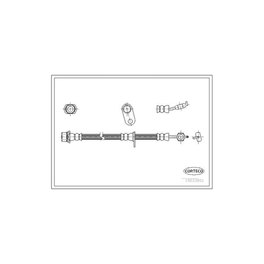 Corteco 19033051 Brake Hose For Toyota Avensis I Saloon (T22) | ML Performance UK