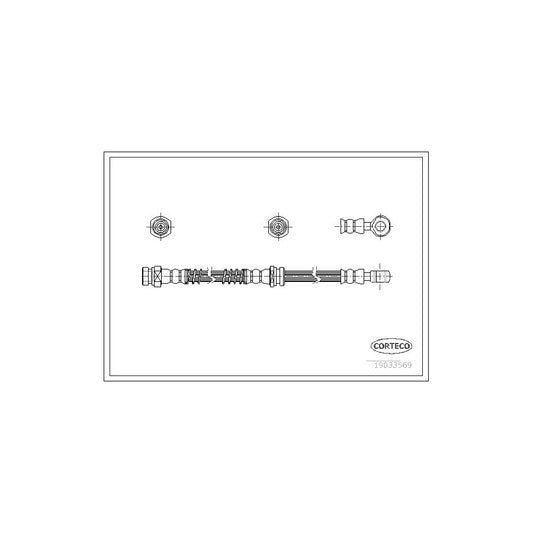 Corteco 19033569 Brake Hose For Mitsubishi Outlander I Off-Road (Cu) | ML Performance UK