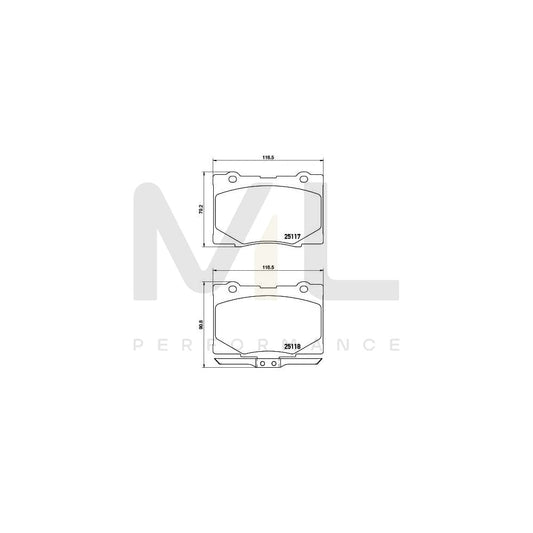 Brembo P 28 079 Brake Pad Set With Acoustic Wear Warning | ML Performance Car Parts