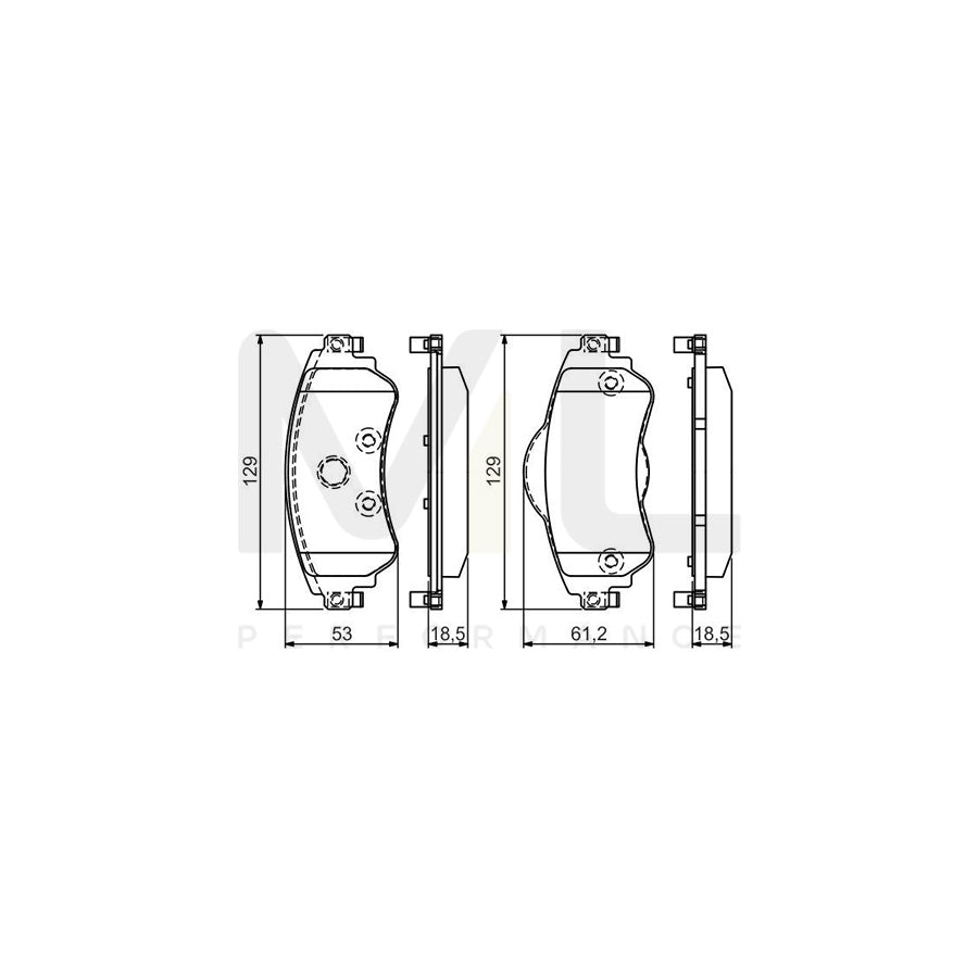Bosch 0986Tb3153 Brake Pad Set For Citroën C4 With Bolts  | ML Performance Car Parts