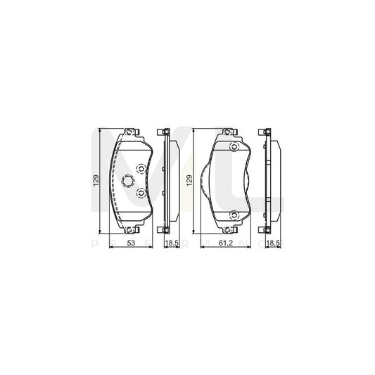 Bosch 0986Tb3153 Brake Pad Set For Citroën C4 With Bolts  | ML Performance Car Parts