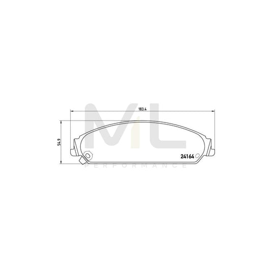 Brembo P 11 017 Brake Pad Set With Acoustic Wear Warning | ML Performance Car Parts