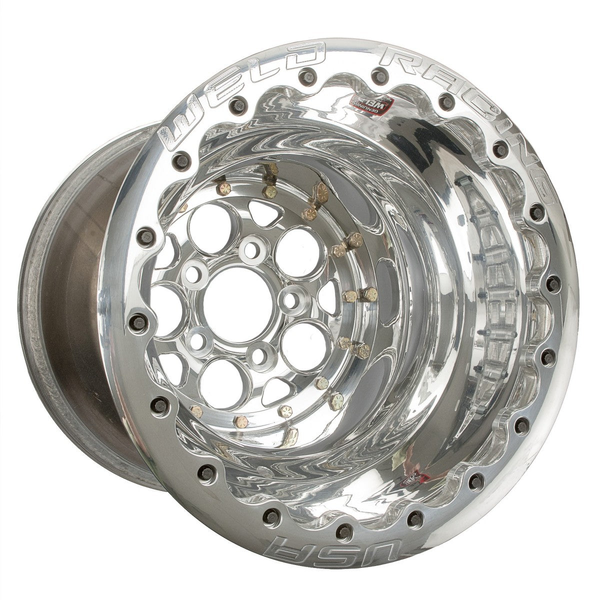 Weld 86P-616280UP Magnum Wheel 16x16 5x4.75 ET-89 BS5 Polished Center - Polished Shell