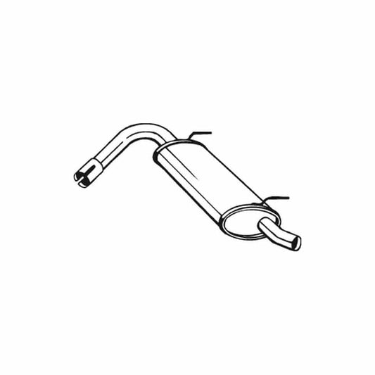 Bosal 148-135 Rear Silencer For Fiat Panda Ii Hatchback (169)