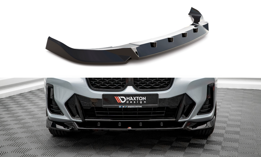 Maxton Design BM-X4-02F-MPACK-FD2T Front Splitter V.2 BMW X4 M-Pack G02 Facelift | ML Performance UK Car Parts