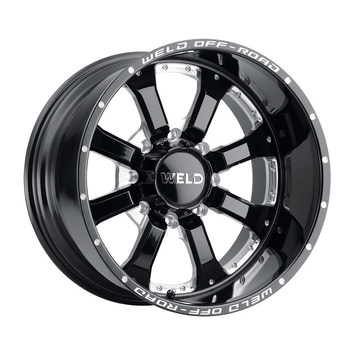 Weld W12509082500 Granada Eight W125 Wheel 20x9 8x165.1 ET0 BS5 Gloss Black MIL