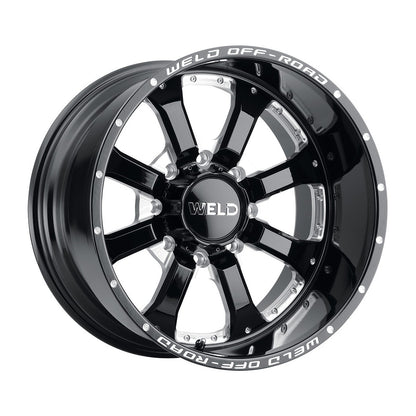 Weld W12509082500 Granada Eight W125 Wheel 20x9 8x165.1 ET0 BS5 Gloss Black MIL