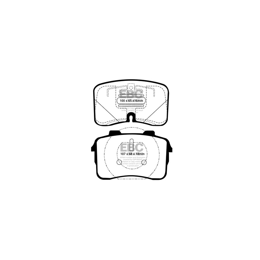 EBC PLK1333 Audi S4 Yellowstuff Pads and Brake Line Performance Pack - Girling/TRW Caliper 2 | ML Performance UK Car Parts